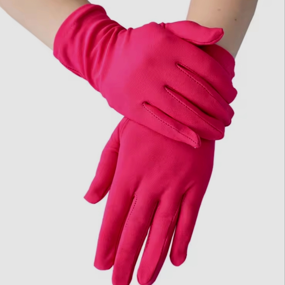 Elegant Classic Rose Pink Cotton Women's Gloves Sophisticated Brunch Tea Church